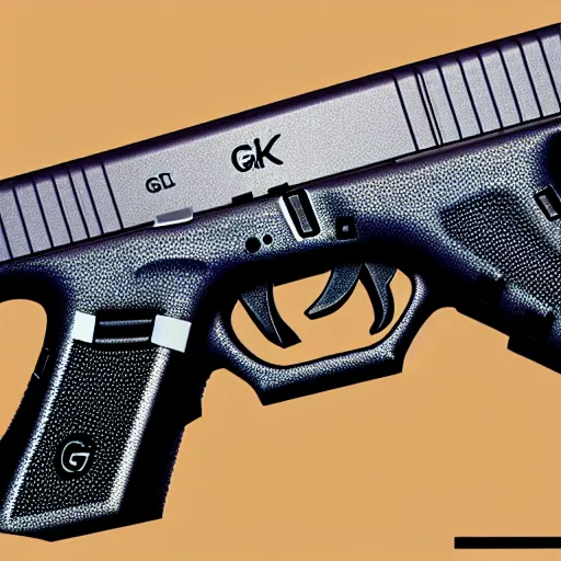 Image similar to glock 1 9, photorealistic, high detail, color graded, 8 k, good quality, realistic