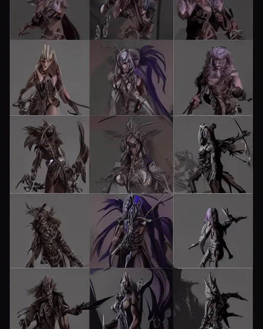 Prompt: hd character concept design reference rendered model art of % xenvas xerulas %, dark elf drow elf blackguard paladin of conquest / shadow sorcerer, photorealistic, volumetric lighting, digital art, character illustration, character art, hd, face portrait, high detail, by wayne reynolds, by steve prescott, by angus mcbride, full character body and face