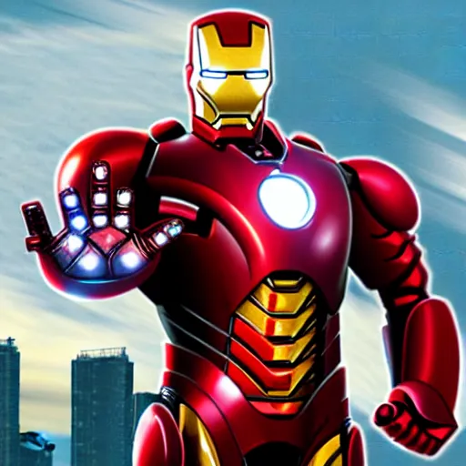 Image similar to ironman and his kid brother ironoxideman