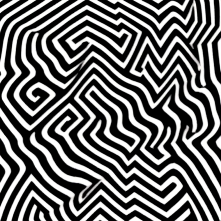 Image similar to a face within illusory motion dazzle camouflage perlin noise optical illusion
