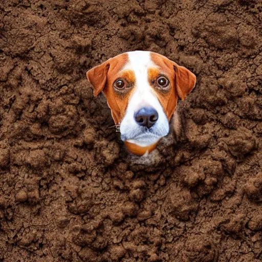 Prompt: ultra detailed photo of a dog made of feces, 8 k