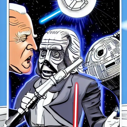 donald trump and joe biden having a light saber duel | Stable Diffusion ...