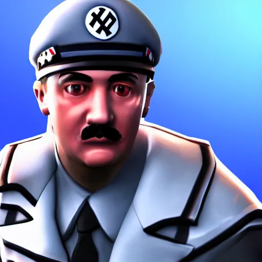 Prompt: adolf hitler as a fortnite character, ingame, 4 k, highly detailed