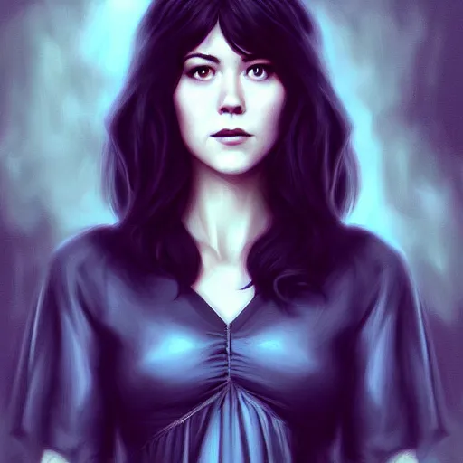 Prompt: a portrait digital painting of mary elizabeth winstead. a gothic background. painted by artgerm, ross tran.