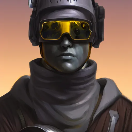 Image similar to character portrait, cyberpunk soldier