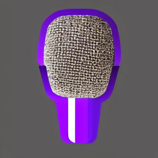 Image similar to purple minimalistic app icon of a tiny microphone