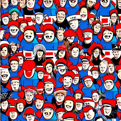 Image similar to where's wally? by martin handford