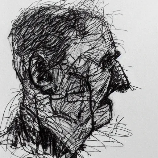 Image similar to a realistic yet scraggly portrait sketch of the side profile of a stern and sophisticated the pyro, trending on artstation, intricate details, in the style of frank auerbach, in the style of sergio aragones, in the style of martin ansin, in the style of david aja, in the style of mattias adolfsson