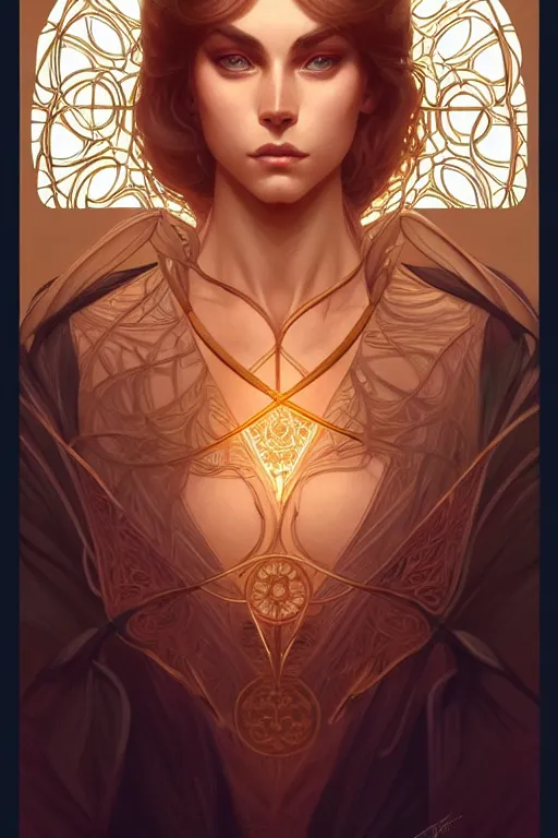 Image similar to symmetry!! intense fanart of acotar protagonist, intricate, elegant, highly detailed, my rendition, digital painting, artstation, concept art, smooth, sharp focus, illustration, art by artgerm and greg rutkowski and alphonse mucha