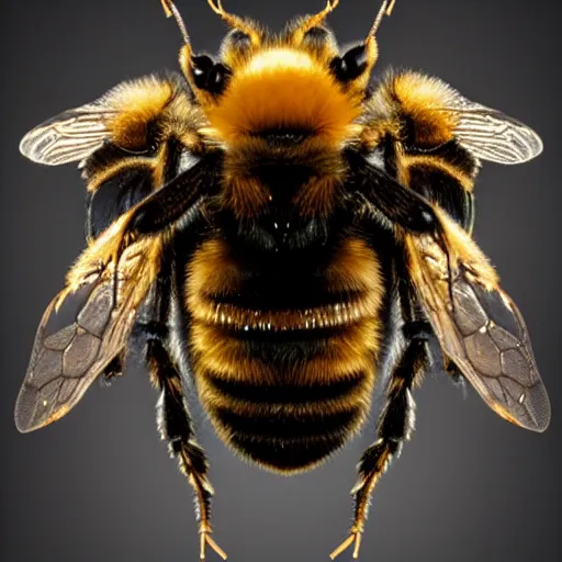 Image similar to bee with human face looking like beyonce