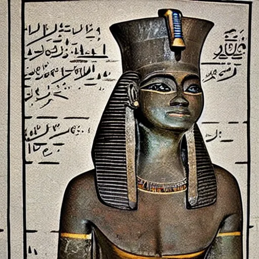 Prompt: first neckbeard, egyptian civilization, neckbeards, m'lady
