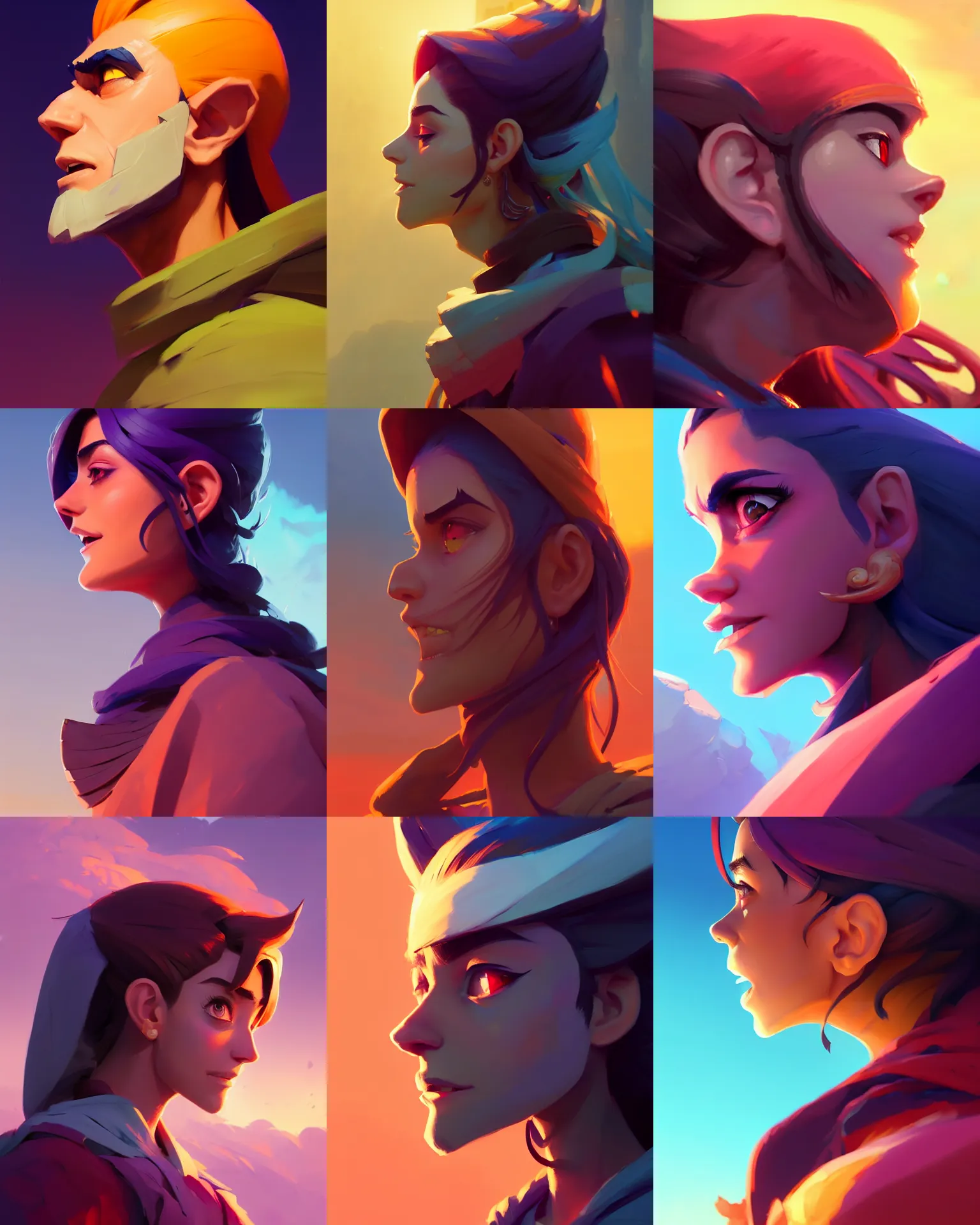 Prompt: side - profile painted portrait, maya ali, sorcerer, clash of clans, dynamic lighting, smooth, gaudy colors, octane render aesthetic, matte painting concept art, official fanart behance hd artstation by jesper ejsing, by rhads and makoto shinkai and lois van baarle and ilya kuvshinov and rossdraws