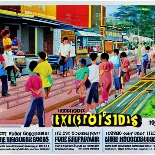 Image similar to 1 9 9 0 s singaporean public education poster for neighbourhoods