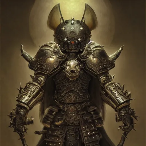 Image similar to berserk skullknight black armor, anthropomorphic shiba inu, shiba inu face, stuning 3 d render, masterpiece, glowing aura, by donato giancola and greg rutkowski and wayne barlow and zdzisław beksinski, realistic face