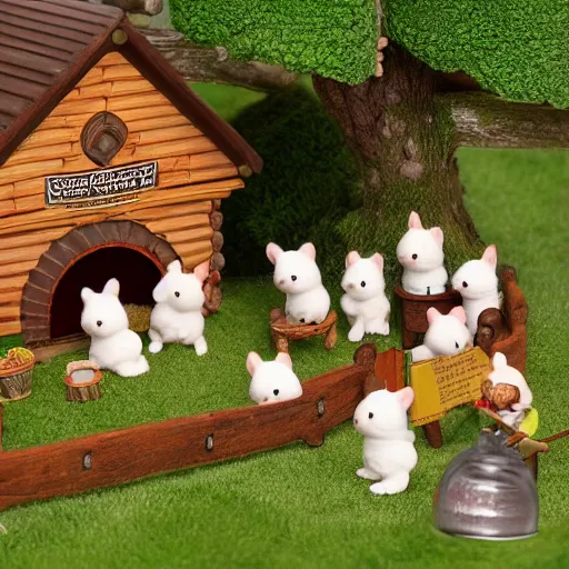 Image similar to lord of the rings calico critters in the shire