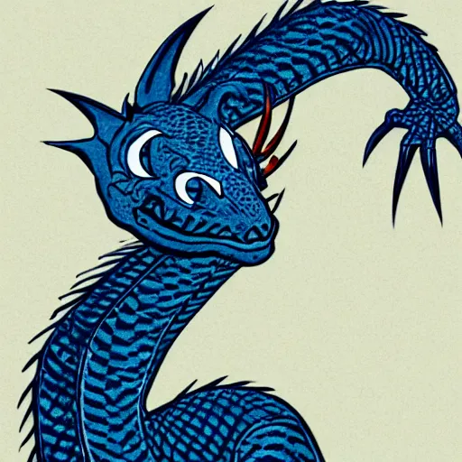 Prompt: a dragon in the style of Kuroda Seiki