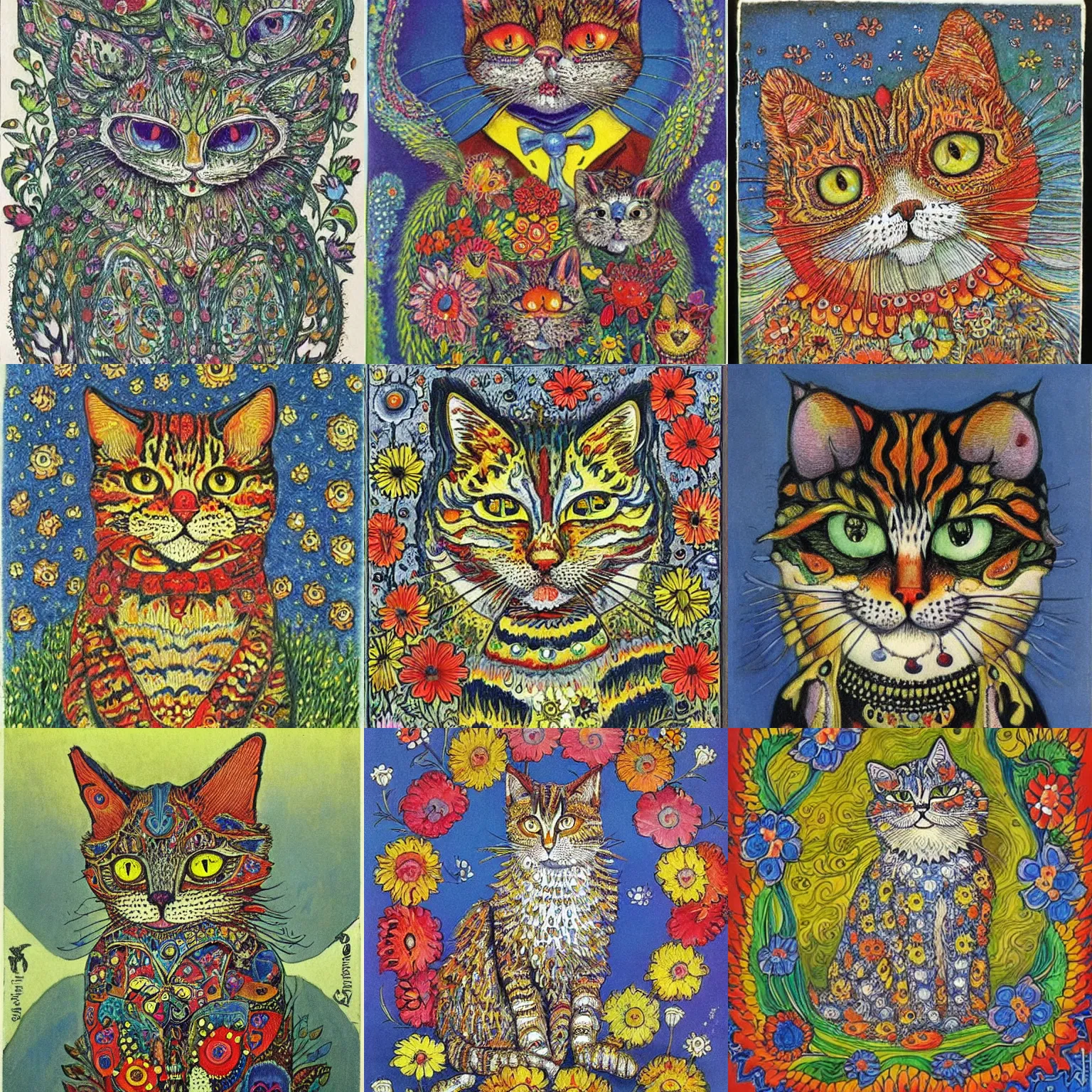 Prompt: by louis wain
