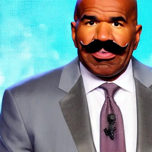 Image similar to steve harvey with a giant mustache