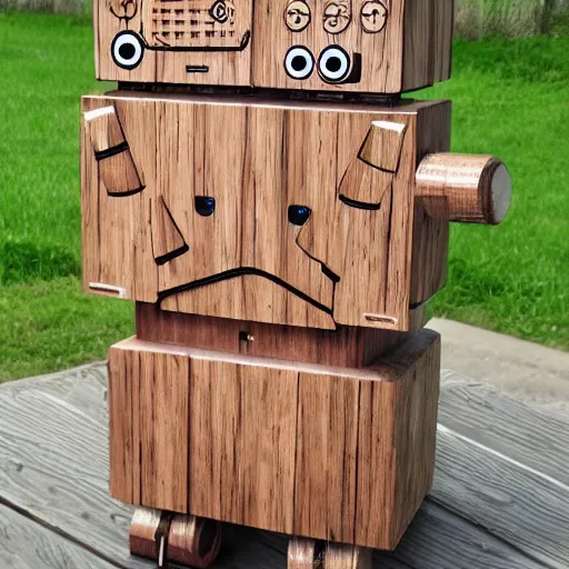 Prompt: robot Wood