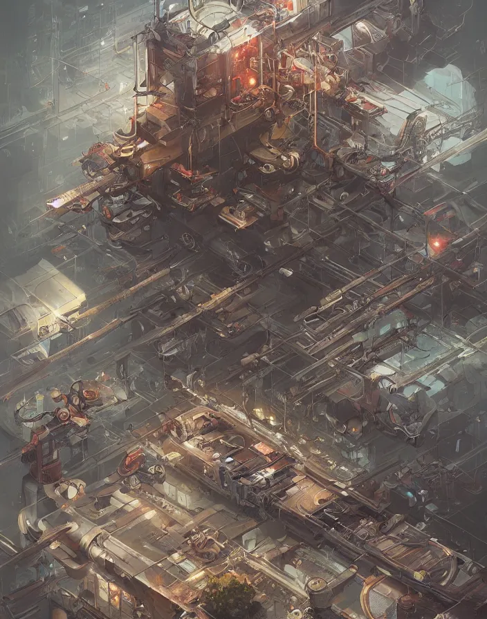 Image similar to hyper detailed industraial & utility by guillem pongiluppi