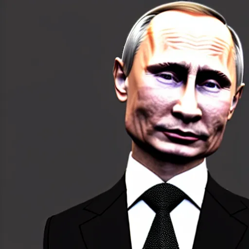 Prompt: Detailed image of Vladimir Putin looking like a slug with detailed face, in game style 8k, wearing only pants, bare torso, his body is old and ugly with sagging old skin,