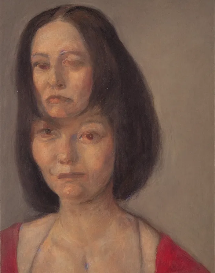 Prompt: ocampo octavio painting, face portrait of a woman