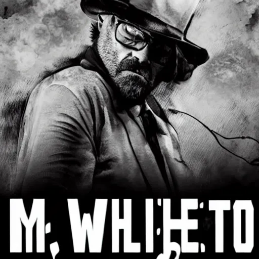 Prompt: Mr. White doing gritty, gritty, detailed, goes hard, action, award winning