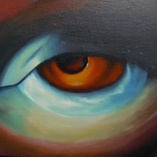 Prompt: the eye of god, oil on canvas