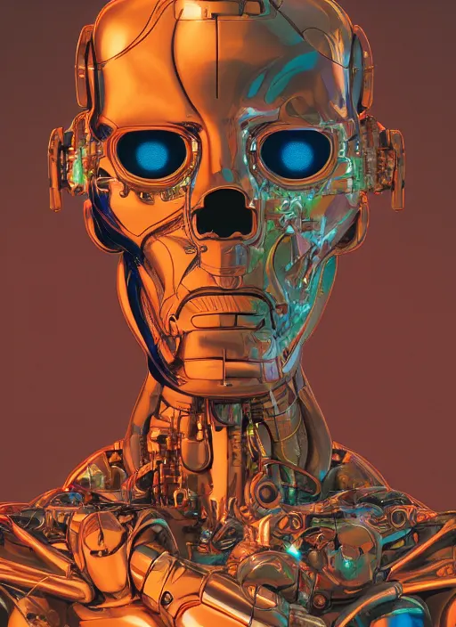 Image similar to cyborg by James Jean, global illumination, sub-surface scattering