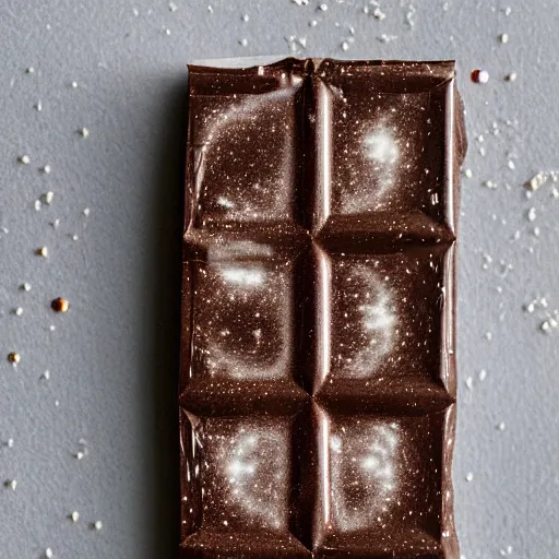 Image similar to The milky way galaxy wrapped in a milky way chocolate bar wrapper