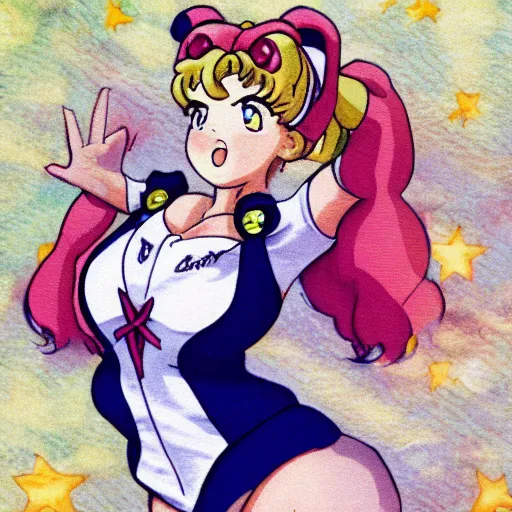 Prompt: thicc sailor moon