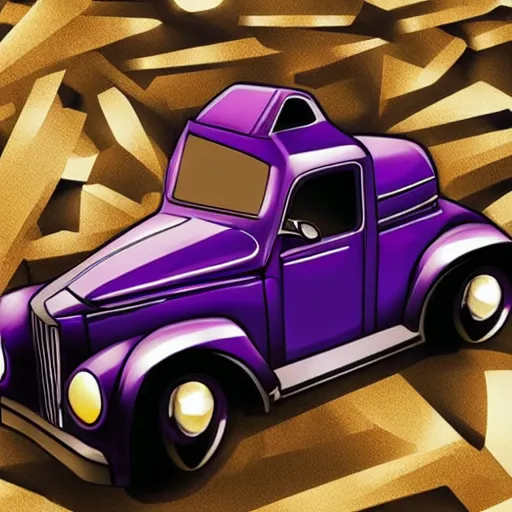 Prompt: thanos driving a car