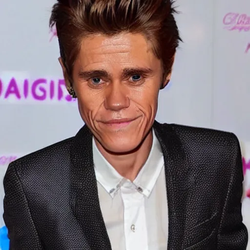 Image similar to willem dafoe and justin bieber have a son