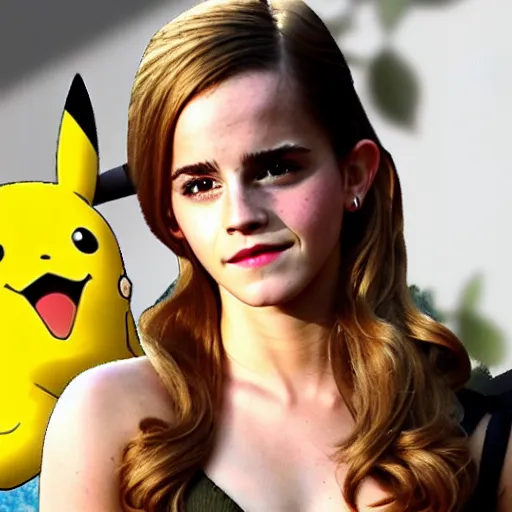 Image similar to photo of emma watson as pikachu