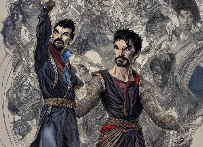 Image similar to a highly detailed [ avatar ] portrait of stephen strange, james gurney, james jean