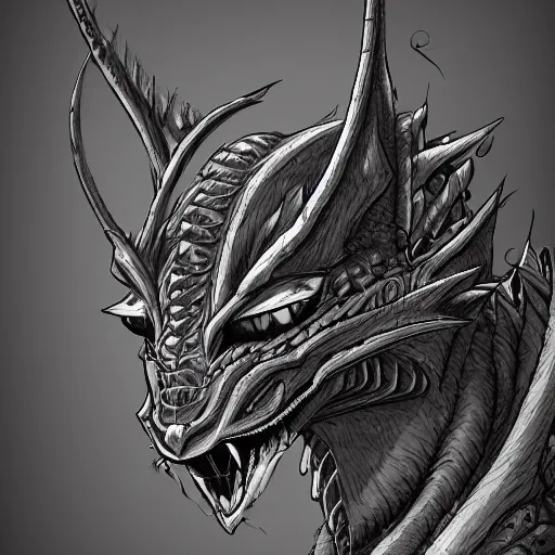 Image similar to a cat as a dragon, scare, highly detailed face, full body, fantasy art, monster art, style of masami kurumada, illustration, epic, fantasy, intricate, hyper detailed, artstation, concept art, smooth, sharp focus, ray tracing