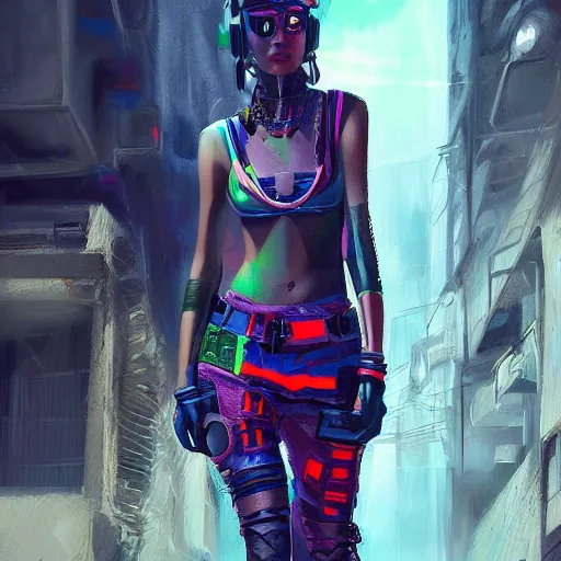 Image similar to cyberpunk favela fashion, gucci catwalk, oil painting, digital art, ultradetailed, artstation