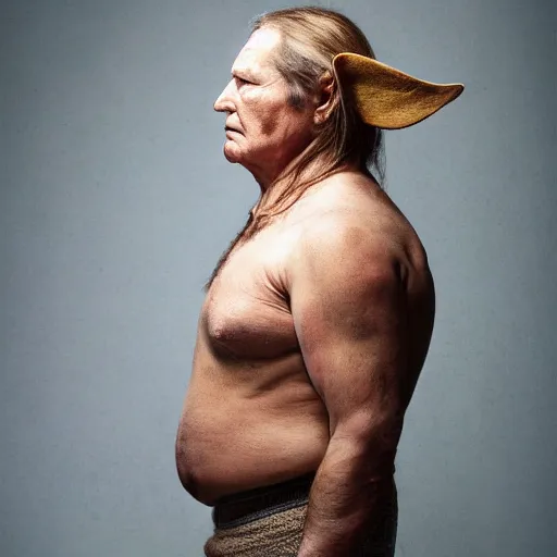 Prompt: portrait of bison - human hybrid, by annie leibovitz, portrait of a man, studio lighting, award - winning