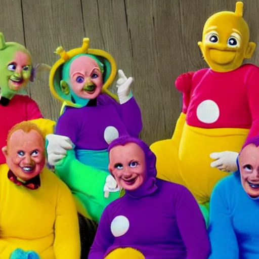 Image similar to Progeria Teletubbies