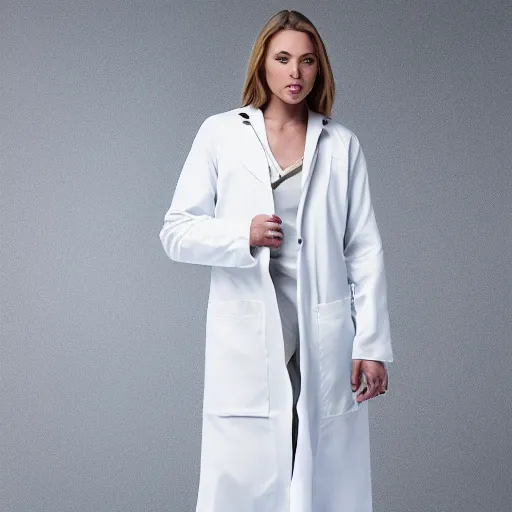 Prompt: futuristic sci - fi white coat, clothing design