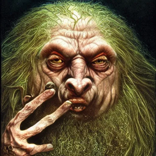 Image similar to Brian Froud realistic troll, movie still