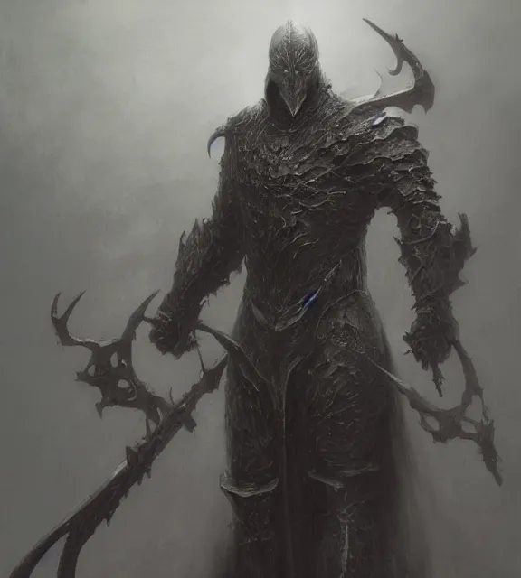 Image similar to balder knightconcept, beksinski, age of sigma art, frank franzetta, ruan jia, dark soul armor concept, trending on artstation, wayne barlowe, adrian smith fantasy art, elden ring art, the hobbit art, lord of the ring art, infinity blade armor