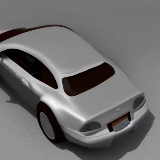 Image similar to a clay model of a car, high quality, high resolution,detailed, studio soft lighting, ambient occlusion