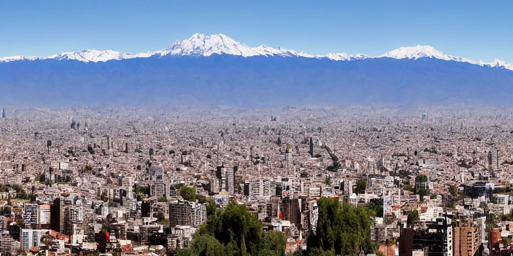 Image similar to panoramic picture of santiago de chile, daylight