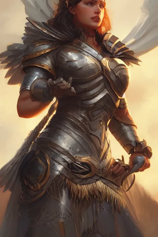 Image similar to amazon valkyrie athena, d & d, fantasy, portrait, highly detailed, headshot, digital painting, trending on artstation, concept art, sharp focus, illustration, art by artgerm and greg rutkowski and magali villeneuve