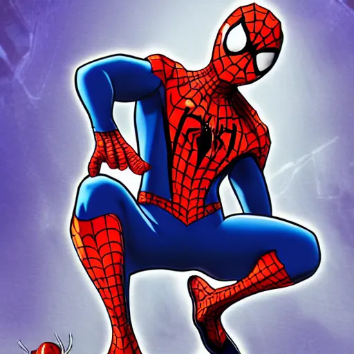 Prompt: Spiderman in one piece, detailed