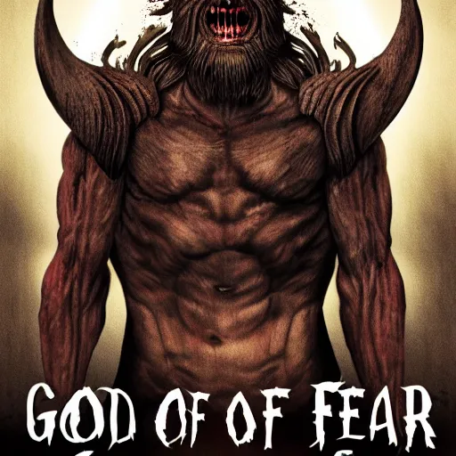 Prompt: god of fear, in a scary atmosphere