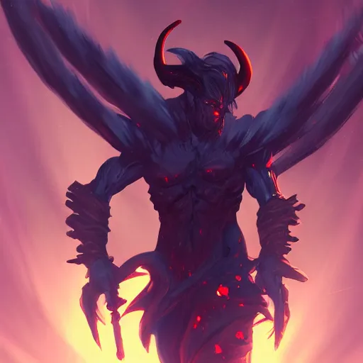 Image similar to male demonic cloud dancer, Artstation