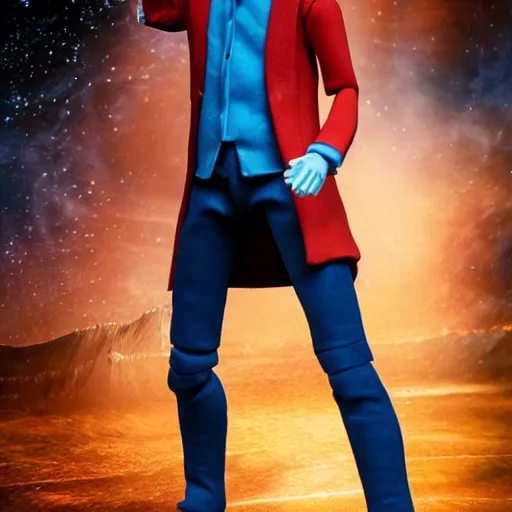 Image similar to the new doctor who action figure, product photo, studio lighting