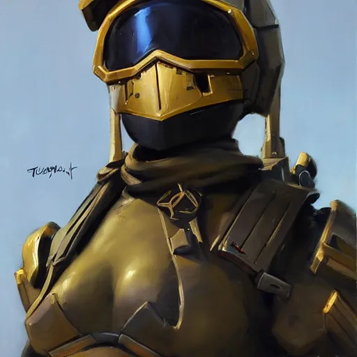 Image similar to greg manchess portrait painting of armored banksy as overwatch character, medium shot, asymmetrical, profile picture, organic painting, sunny day, matte painting, bold shapes, hard edges, street art, trending on artstation, by huang guangjian, gil elvgren, ruan jia, randy vargas, greg rutkowski